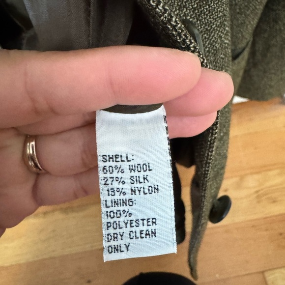 Talbots Gray Blazer with Notched Lapels Dark Academia Preppy Structured Shoulder - Picture 5 of 7